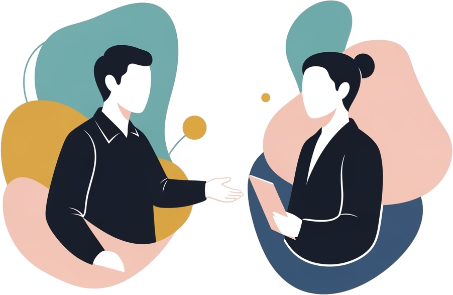 a man and woman holding handshake